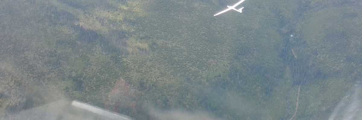 Flugwegposition um 12:43:04: Aufgenommen in der Nähe von Freyung-Grafenau, Deutschland in 2238 Meter